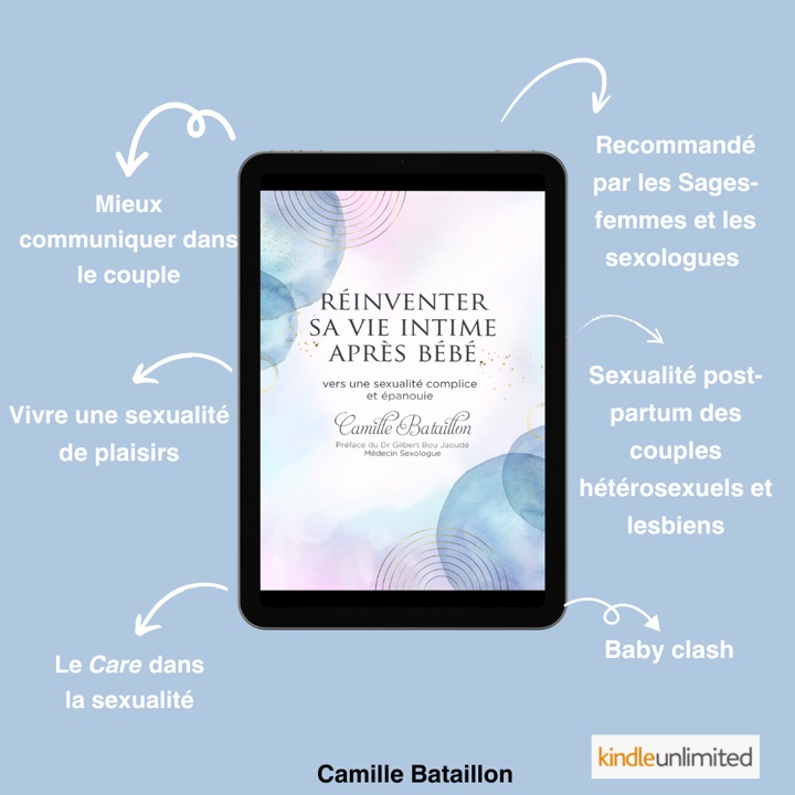 L’ebook « Réinventer sa vie intime après bébé » sur une tablette